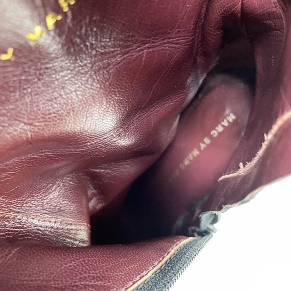 MARC BY MARC JACOBS Gold Buckle Leather Suede MidCalf Belted HEEL BOOTS / EU 37 - Picture 13 of 16